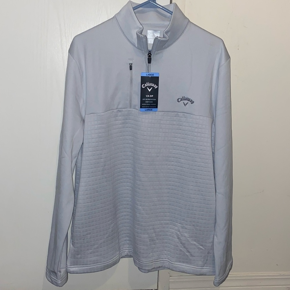 NWT Large Grey Dawn Callaway 1/4 Zip